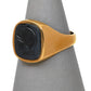 Pre-Owned 9ct Gold Mens Hematite Intaglio Ring Size X
