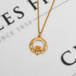 Pre-Owned 9ct Gold Petite Claddagh Pendant