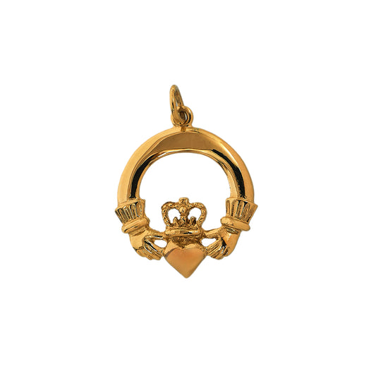 Pre-Owned 9ct Gold Petite Claddagh Pendant