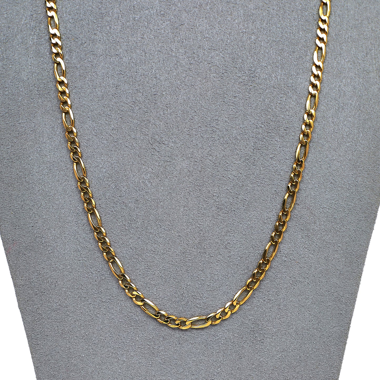 Pre-Owned 9ct Gold Figaro Necklace 21 Inch