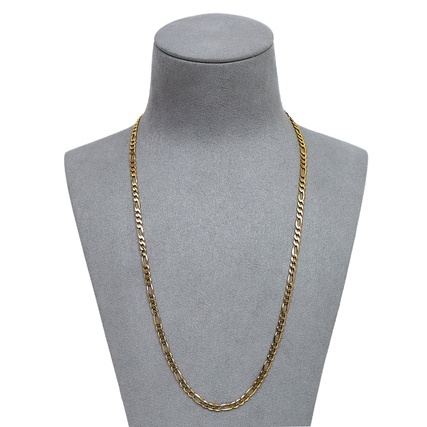 Pre-Owned 9ct Gold Figaro Necklace 21 Inch