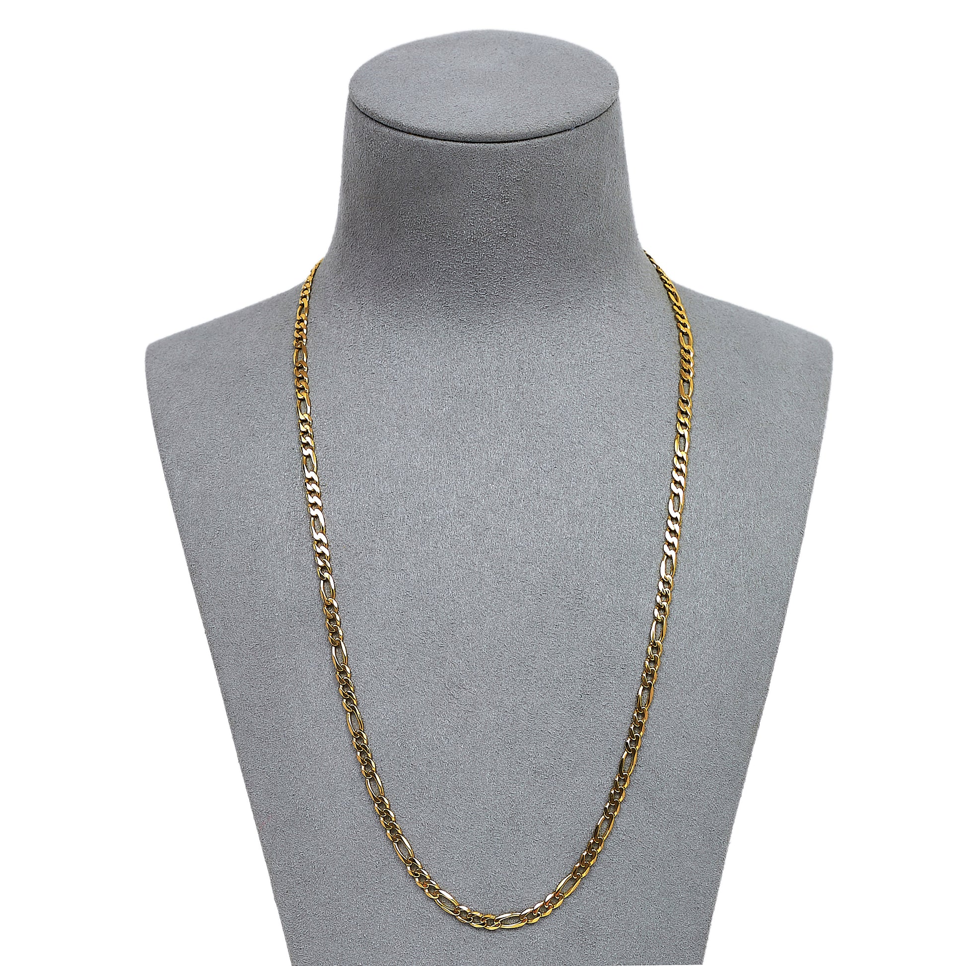 Pre-Owned 9ct Gold Figaro Necklace 21 Inch