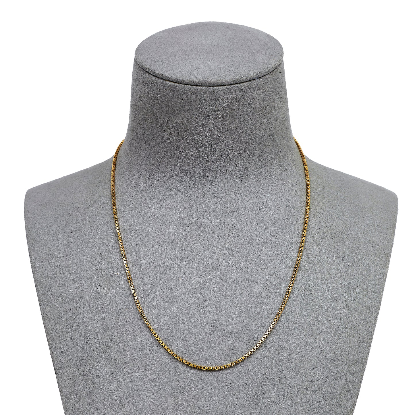 Pre-Owned 9ct Gold Box Link Necklace 16 Inch