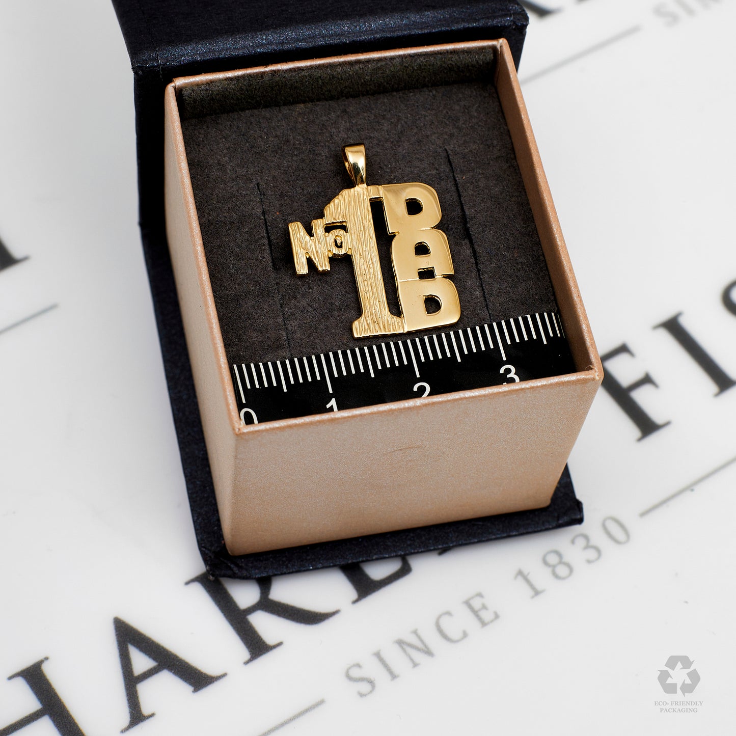 Pre-Owned 9ct Gold Multi Texture No 1 DAD Pendant