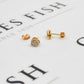 Pre-Owned 9ct Gold CZ Set Heart Shape Stud Earrings