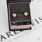 Pre-Owned 9ct Gold CZ Set Heart Shape Stud Earrings