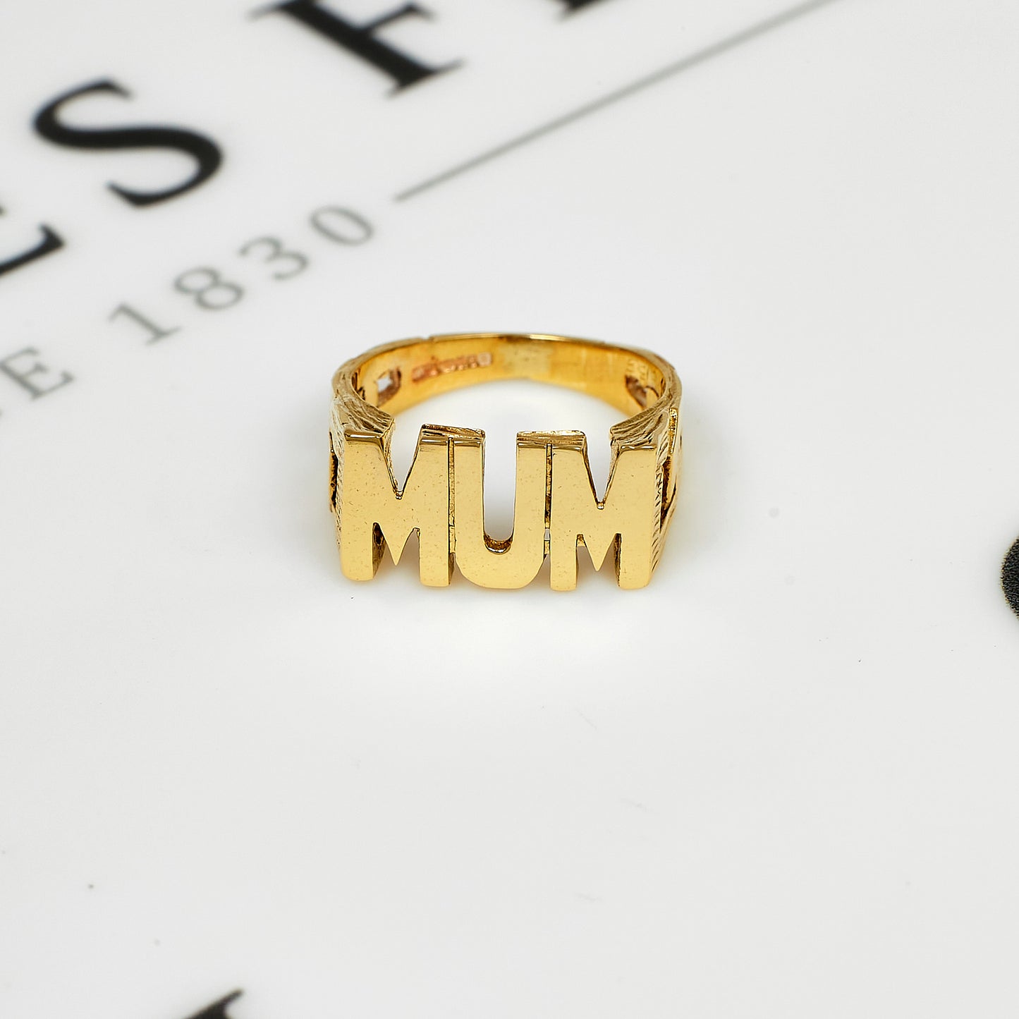 Pre-Owned 9ct Gold MUM Cherish Ring Size J
