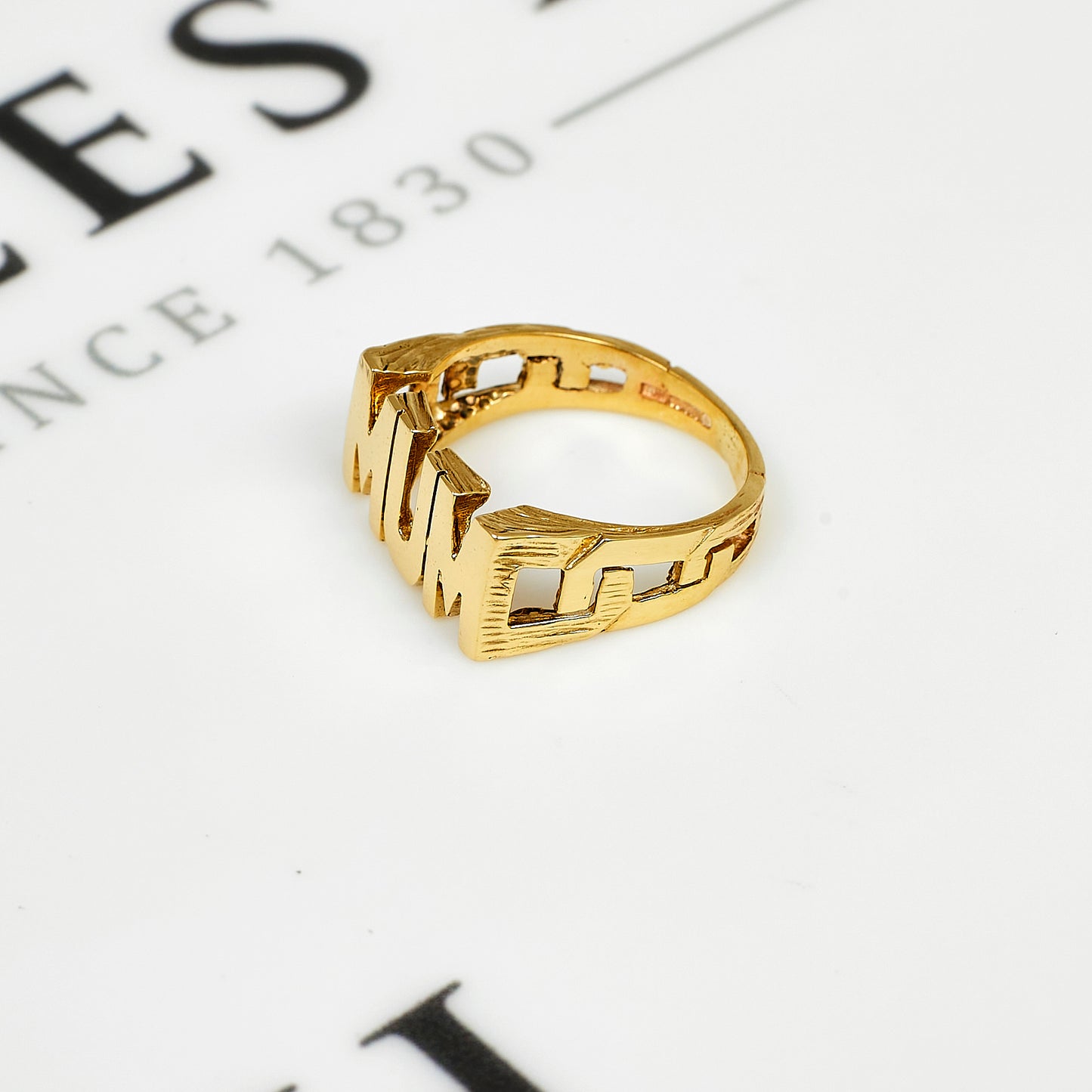 Pre-Owned 9ct Gold MUM Cherish Ring Size J