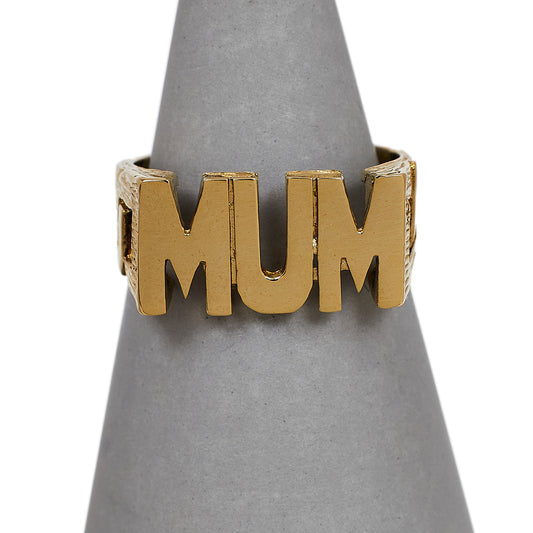 Pre-Owned 9ct Gold MUM Cherish Ring Size J