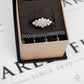 Pre-Owned 9ct Gold & CZ Ellipse Shape Dress Ring Size P
