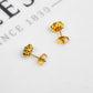 Pre-Owned 9ct Gold Ruby & Diamond Cluster Stud Earrings