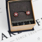 Pre-Owned 9ct Gold Ruby & Diamond Cluster Stud Earrings
