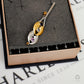 Pre-Owned 18ct Gold 2 Tone Synthetic Stone Brooch