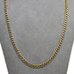 Pre-Owned 14ct Gold 2 Tone Patterned Curb Chain Necklace