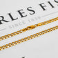Pre-Owned 14ct Gold 2 Tone Patterned Curb Chain Necklace