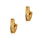 Pre-Owned 14ct Gold Greek Key Drop Hinged Earrings