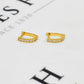 Pre-Owned 14ct Gold CZ Hinged Earrings