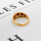 Pre-Owned 9ct Gold 3 Garnet Gypsy Ring Size T