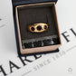 Pre-Owned 9ct Gold 3 Garnet Gypsy Ring Size T