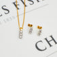 Pre-Owned 18ct Gold & Diamond Necklace & Earrings SET