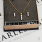 Pre-Owned 18ct Gold & Diamond Necklace & Earrings SET