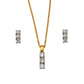 Pre-Owned 18ct Gold & Diamond Necklace & Earrings SET