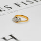 Pre-Owned 18ct Gold 3 Diamond Twist Design Ring Size G