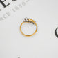 Pre-Owned 18ct Gold 3 Diamond Twist Design Ring Size G