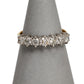 Pre-Owned 18ct Gold 7 Diamond Half Eternity Ring Size H