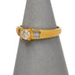 Pre-Owned 18ct Gold Diamond Set Band Ring - Size M.5