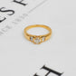 Pre-Owned 18ct Gold Diamond Set Band Ring - Size M.5