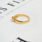 Pre-Owned 18ct Gold Diamond Set Band Ring - Size M.5