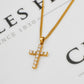 Pre-Owned 18ct Gold Diamond Set Cross Pendant Necklace