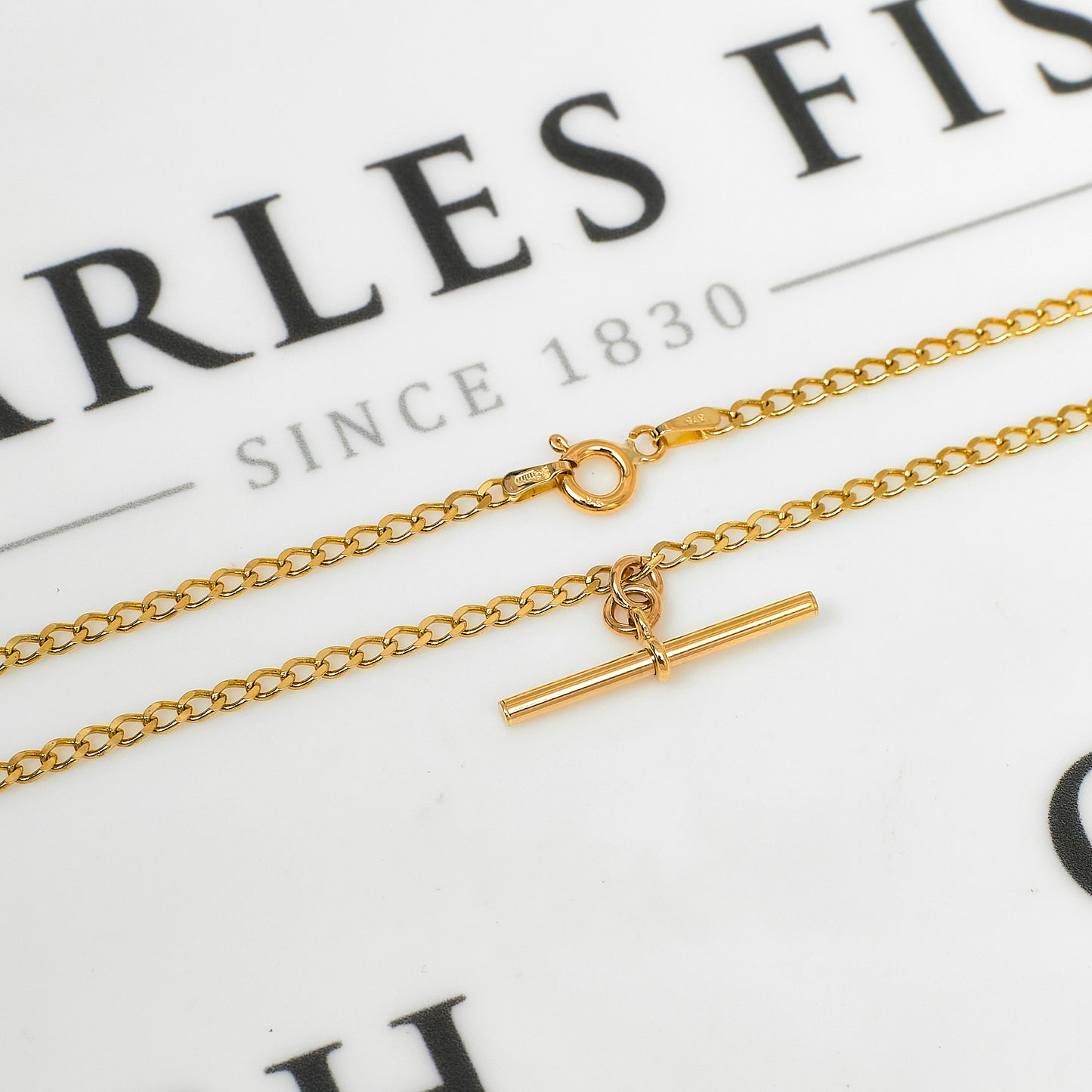 Pre-Owned 9ct Gold Curb Chain Necklace 18 Inch