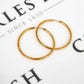 Pre-Owned 9ct Gold Sleeper Hoop Earrings 36mm