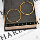 Pre-Owned 9ct Gold Sleeper Hoop Earrings 36mm