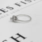 Pre-Owned 18ct White Gold CZ  Cluster Ring Size Q