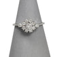 Pre-Owned 18ct White Gold CZ  Cluster Ring Size Q
