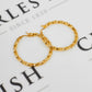 Pre-Owned 18ct Gold Twist Creole Hoop Earrings