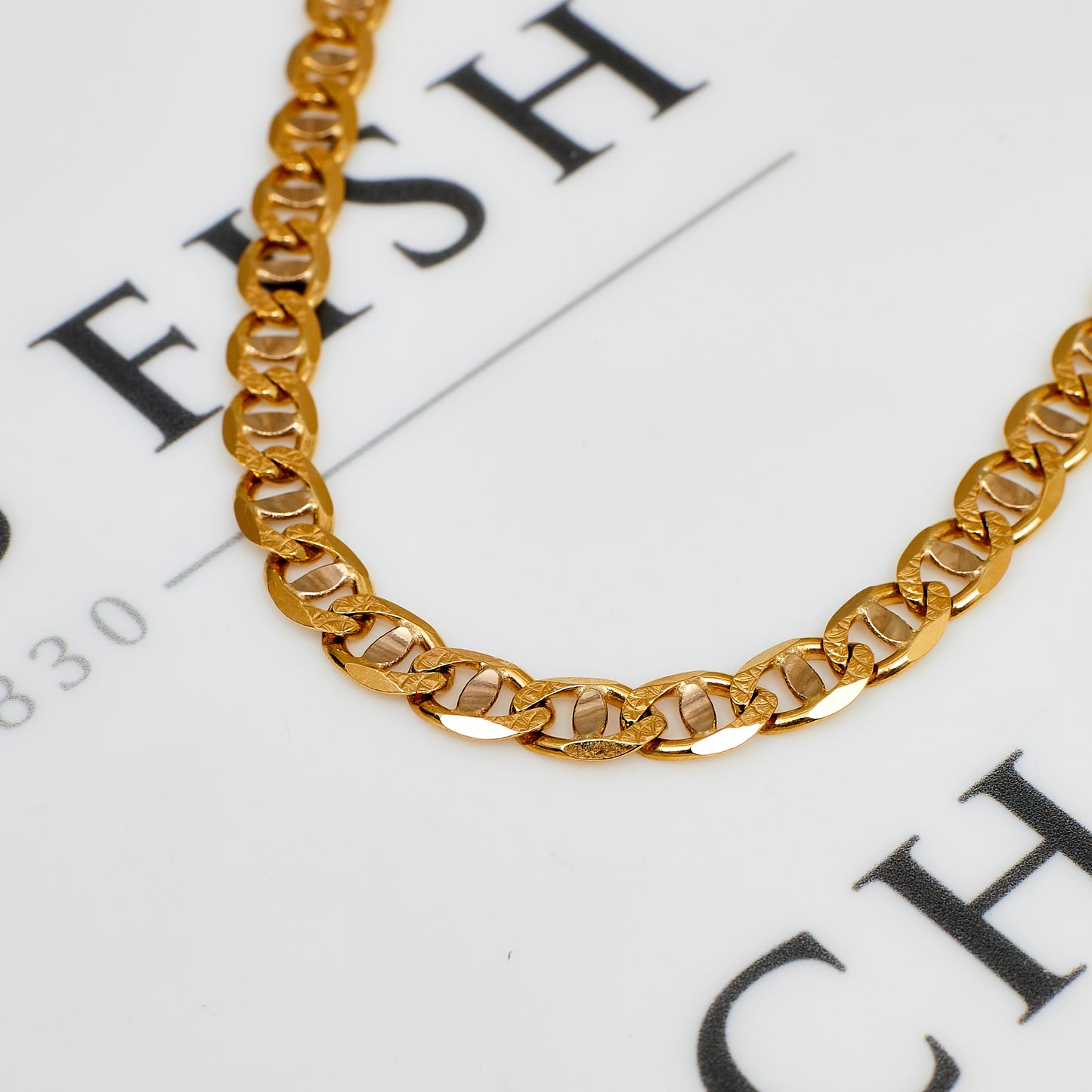 Pre-Owned 18ct Gold Anchor Link Necklace 19 Inch
