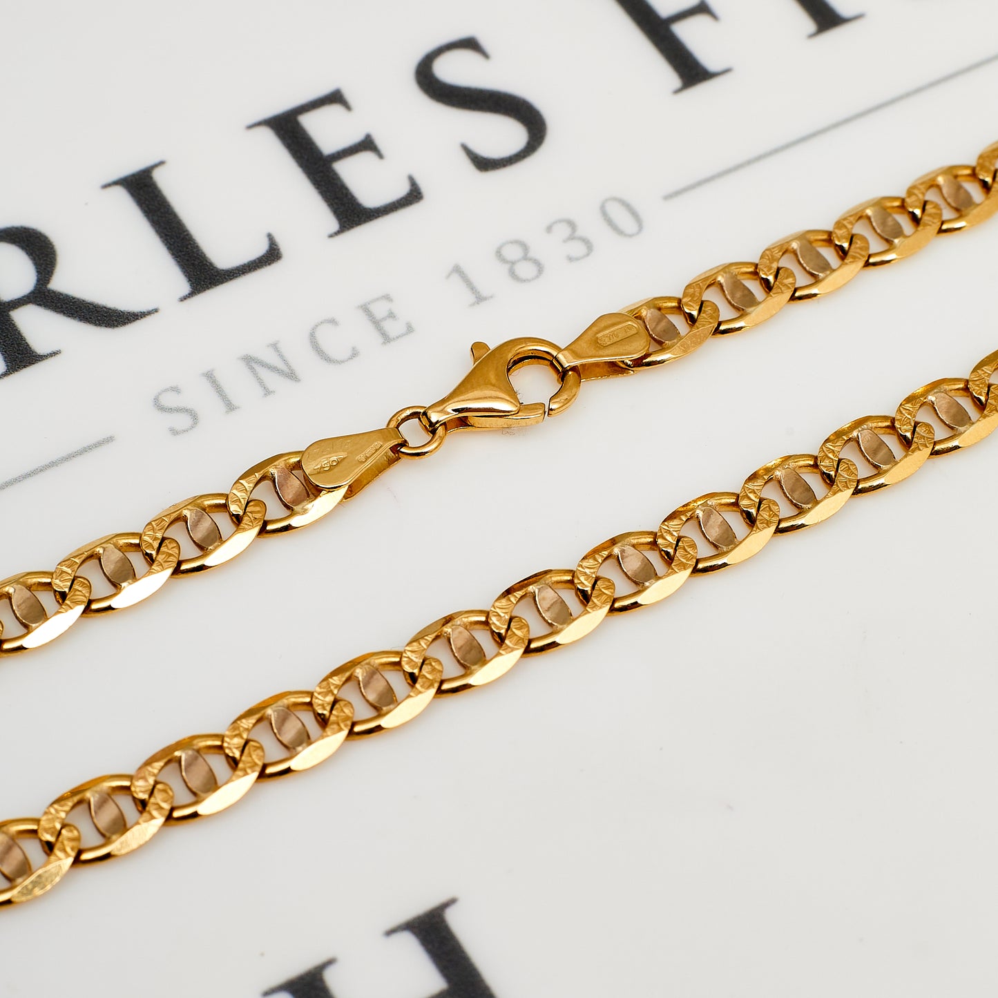 Pre-Owned 18ct Gold Anchor Link Necklace 19 Inch