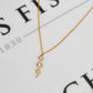 Pre-Owned 9ct Gold & CZ Twist Design Pendant Necklace