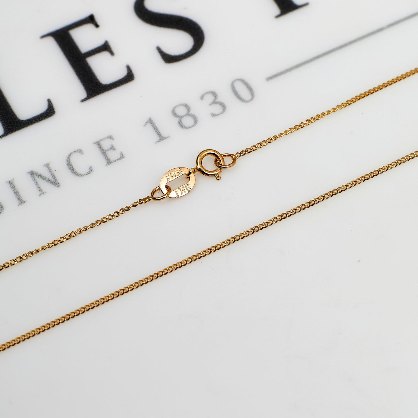 Pre-Owned 9ct Gold & CZ Twist Design Pendant Necklace