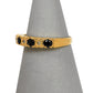 Pre-Owned 9ct Gold 3 Diamond & 4 Sapphire Half Eternity Ring