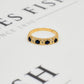 Pre-Owned 9ct Gold 3 Diamond & 4 Sapphire Half Eternity Ring