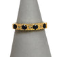 Pre-Owned 9ct Gold 3 Diamond & 4 Sapphire Half Eternity Ring