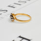 Pre-Owned 14ct Gold 3 Diamond Twist Ring Size P.5