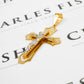 Pre-Owned 14ct Gold & CZ 2 Tone Crucifix Pendant