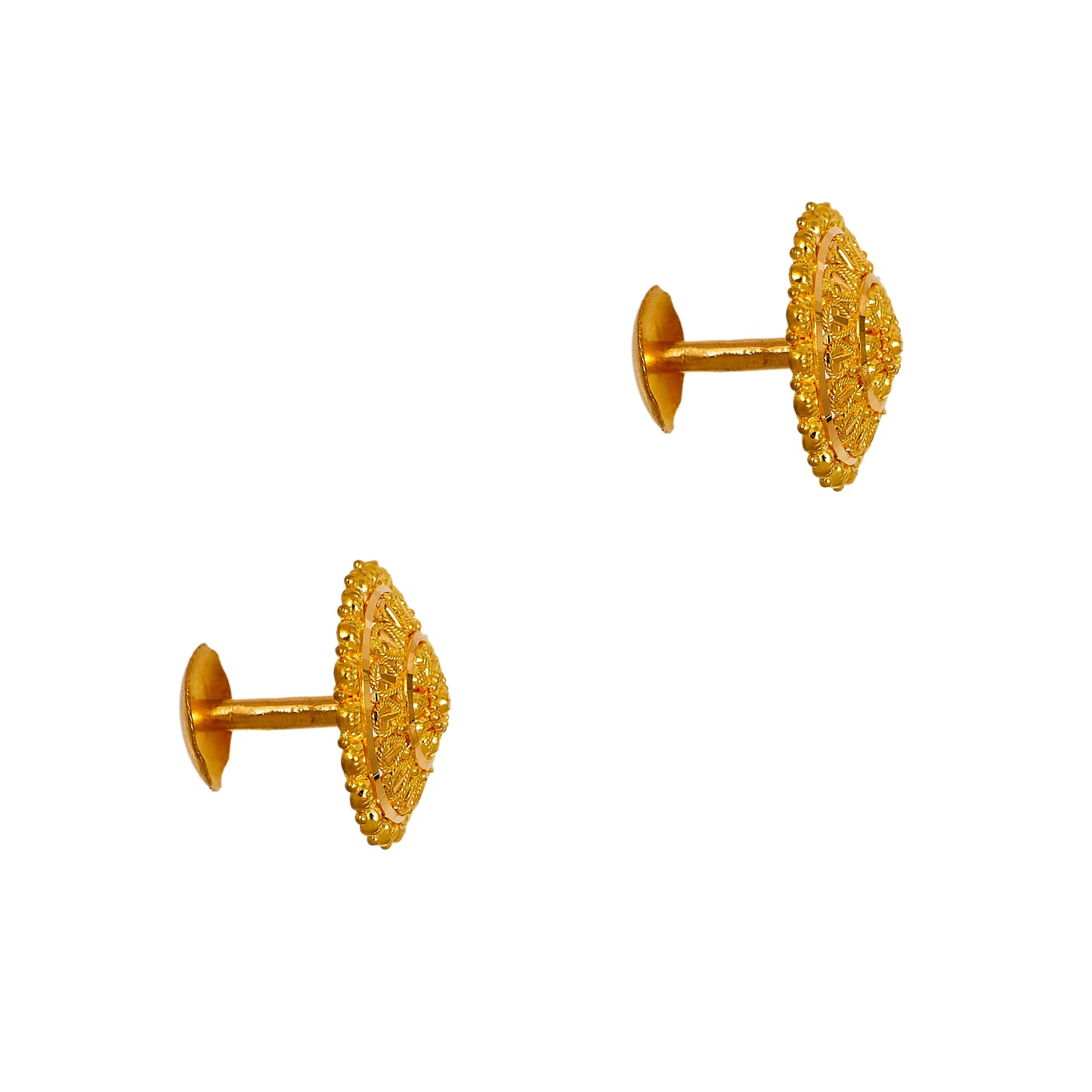 Pre-Owned 22ct Gold Flower Design Stud Earrings