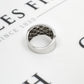 Pre-Owned 18ct White Gold 8 Row Diamond Ring Size Q